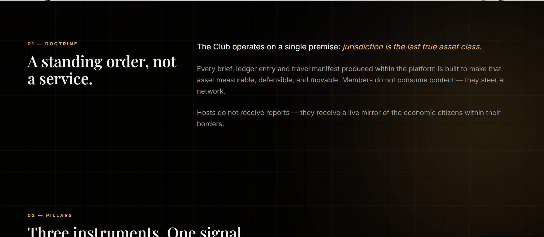 DigiTrack doctrine section explaining jurisdiction as an asset class.