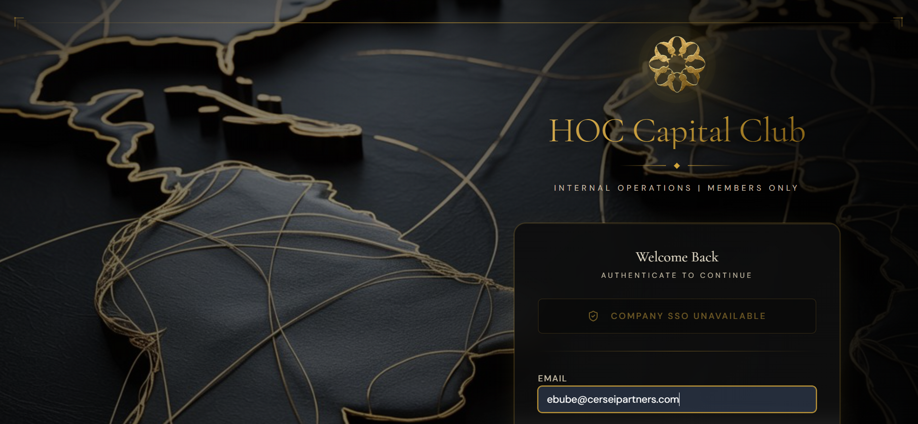 HOCCAPITAL IT Support Desk member portal login.